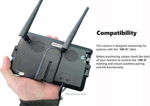 كاميرا جانبية مغناطيسية لاسلكية، بطارية مدمجة قابلة لإعادة الشحن بقدرة 9600 مللي أمبير في الساعة، مناسبة لأنظمة ZEROXCLUB التي تحمل علامة HD-D - BCS (HD-D) in Kuwait