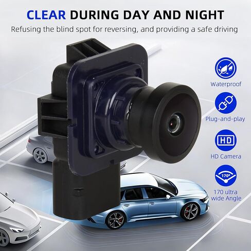 Rear View Backup Camera ES7Z-19G490-AA Compatible with Ford Fusion 2013 2014 2015 2016 Reverse Parking Assist Camera Replace OE DS7Z-19G490-A DS7T-19G490-DD E1GT-19G490-BB in Kuwait