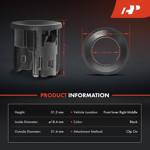 A-Premium Front Inner Right Middle Parking Assist Sensor Retainer Bezels Compatible with Ram Models - 1500 2019-2024 in Saudi Arabia