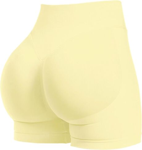 Yuerlian Women's High Waisted Scrunch Butt Lifting Shorts 4.5" Seamless Workout Gym Biker Shorts for Booty Lift in Kuwait