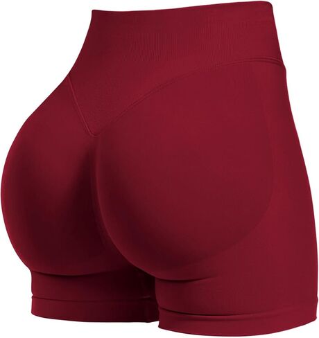 Yuerlian Women's High Waisted Scrunch Butt Lifting Shorts 4.5" Seamless Workout Gym Biker Shorts for Booty Lift in Saudi Arabia