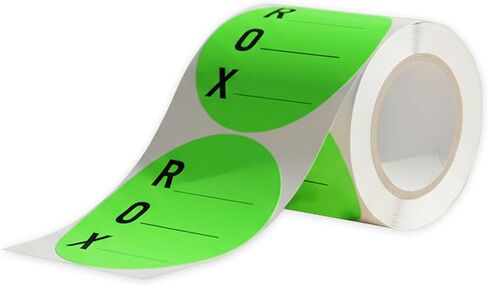 تلقت ROX ملصقات انتهاء الصلاحية المفتوحة - ملصقات جرد مستديرة مقاس 1.5 بوصة، 1000 ملصق لكل لفة للحاويات والزجاجات والجرار والتعليب والتخزين in Kuwait