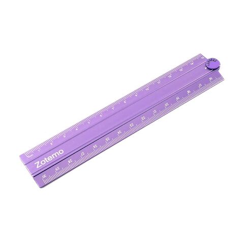 2-in-1 Foldable Metal Ruler & Protractor -15cm Compact to 30cm Extended, Precision Laser Etched Metric Scale, Aluminum Folding Small Ruler for Planner Journaling Drafting Drawing (Lavender) in Kuwait