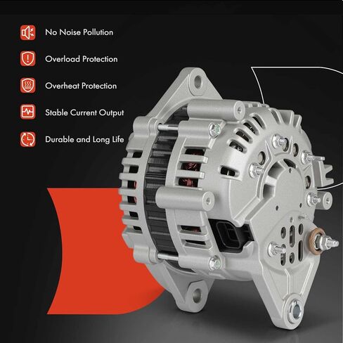 A-Premium Alternator Compatible with Nissan 300ZX 1990 1991 1992 1993, 3.0L, Naturally Aspirated, 12V 80A 4-Groove Pulley Clockwise in Saudi Arabia
