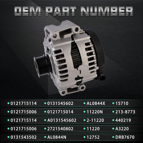0121715006 المولد 180A 12V 6-الأخدود بكرة صالح لمرسيدس بنز CL550 CLK550 CLS550 E350 E550 G550 GL450 GL550 ML350 ML450 R350 S450 S550 SL550 SL65 AMG 2006-2018 11220ن 0121715114 0131545602 in Saudi Arabia