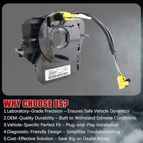 Steering Angle Sensor Fit for 2007-2018 Jeep Wrangler JK / 2008-2010 Jeep Grand Cherokee WK/WH / 2007-2017 Jeep Patriot MK / 2007-2017 Jeep Compass MK, OE 5156106AF in Kuwait