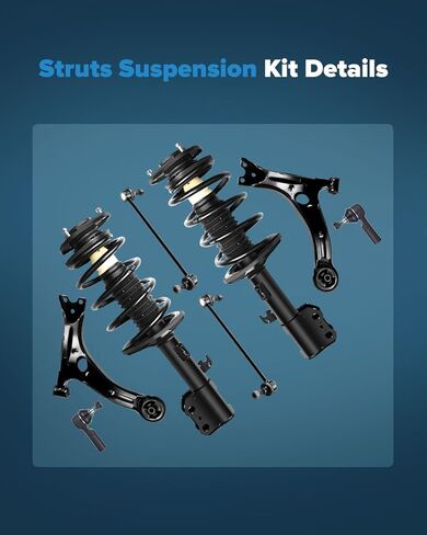 Struts Shock Absorption Kit 2003-2008 for Pontiac Vibe Shock Absorption Kit 2003-2008 for Toyota Matrix Struts suspension kit 172117 FL 172116 FR 8 pck in Kuwait