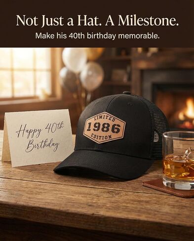 هدايا عمرها 40 عامًا للرجال النساء الأربعين هدايا عيد ميلاد الرجال الأربعين زخارف عيد الميلاد للرجل 1985 سائق الشاحنة الأسود in Kuwait
