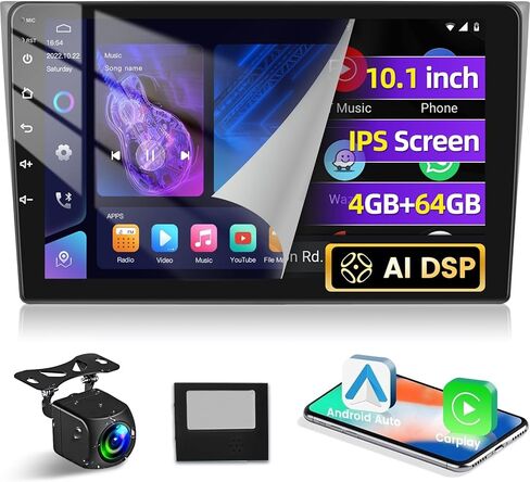 [4 + 64g] لـ Mazda CX9 2006-2016 Stereo - 10.1 بوصة IPS Toushscreen Android 13 - Carplay Wireless و Android Auto ، الصفحة الرئيسية المخصصة ، AI DSP ، WiFi ، GPS ، SWC + AHD Camera + Canbus in Kuwait