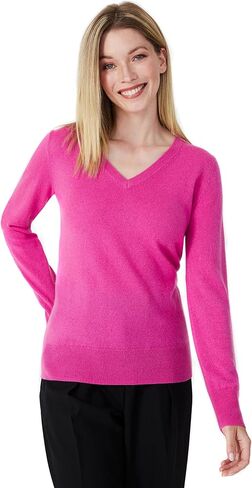 100% Pure Cashmere V-Neck Women's Sweater in Kuwait