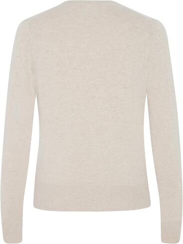 Style Republic Women's 100% Cashmere V-Neck Sweater, Regular Fit, Premium Knit Jumper for Autumn and Winter, Sand, Size Large, L in Saudi Arabia