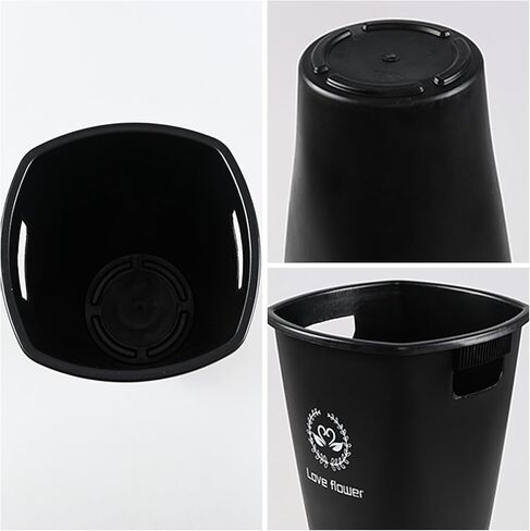 مزهرية زهور بطول 40.64 سم من Xyskin، مزهرية بلاستيكية مزخرفة للديكور المركزي ورف المدخل وديكور طاولة غرفة المعيشة، مزهرية للزهور، أسود in Kuwait