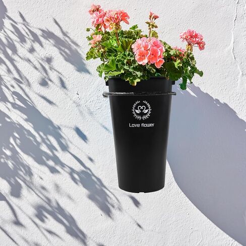 مزهرية زهور بطول 40.64 سم من Xyskin، مزهرية بلاستيكية مزخرفة للديكور المركزي ورف المدخل وديكور طاولة غرفة المعيشة، مزهرية للزهور، أسود in Kuwait