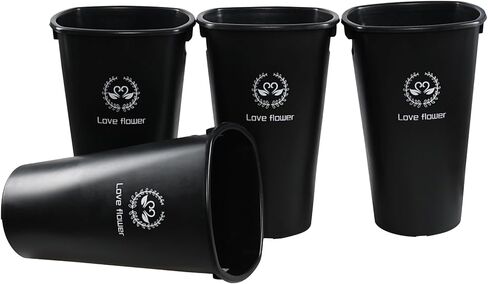 مزهرية زهور بطول 40.64 سم من Xyskin، مزهرية بلاستيكية مزخرفة للديكور المركزي ورف المدخل وديكور طاولة غرفة المعيشة، مزهرية للزهور، أسود in Kuwait