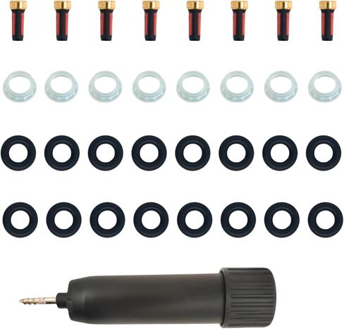 Fuel Injector Seal Kit O-Ring Compatible with Dodge Dakota Durango Ram 1500 Grand Cherokee Commander Mitsubishi Raider 4.7L V8 Replace 0280155849 Fuel Injectors Repair Kit 8 Pack in Saudi Arabia
