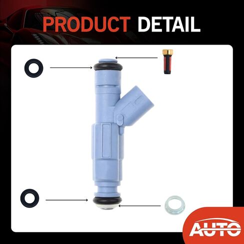 Fuel Injector Seal Kit O-Ring Compatible with Dodge Dakota Durango Ram 1500 Grand Cherokee Commander Mitsubishi Raider 4.7L V8 Replace 0280155849 Fuel Injectors Repair Kit 8 Pack in Saudi Arabia