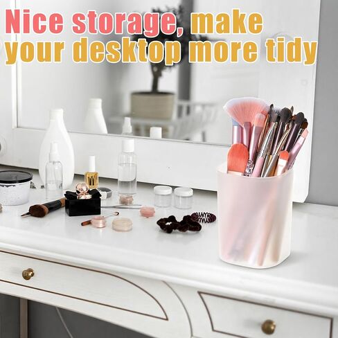 24 Pack Translucent Pen Holder Pencil Cups for Desk Organizers and Storage Stationery Plastic Matte Pencil Holder Cups Ins Style Transparent for Office Home Supplies in Kuwait