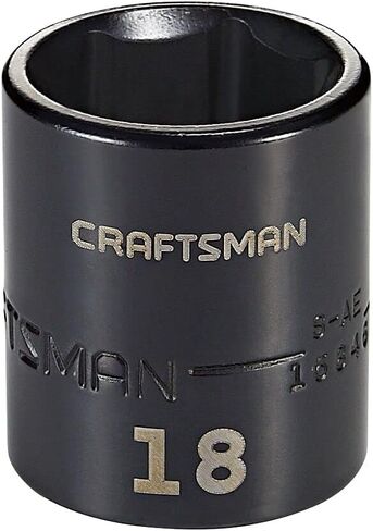 CRAFTSMAN Impact Socket, Shallow, Metric, 3/8 in. Drive, 18MM (CMMT15846) in Saudi Arabia