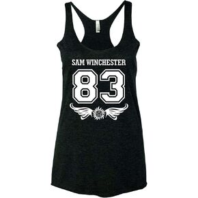 Sam Winchester 83 College Style Women Tank Top - Black New in Kuwait