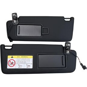 لوحة حاجب الشمس الأمامية السوداء مع مرآة مكياج لسيارة VW Golf 7 MK7 Sunshield 5GG857551 5GG857552 in Kuwait