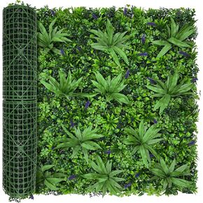 لفة نبات خشب البقس على الحائط من العشب الأخضر: 40 بوصة × 120 بوصة (34 قدم مربع) مع أوراق مقاومة للأشعة فوق البنفسجية من اللبلاب الاصطناعي وشاشة سياج للخصوصية للخلفية والحديقة والنباتات الداخلية والخارجية التي تغطي لوحة الحائط in Kuwait