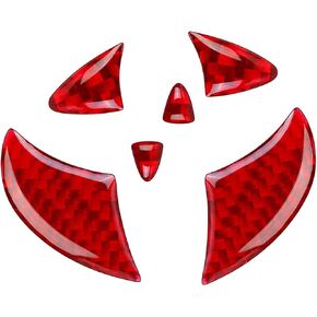 Bilisin Compatible with Rear Tailgate Insert Emblem Logo Carbon Fiber Emblem Badge Decal Cover Trim with Strong Adhesive for Toyota RAV4 2020-2024 Red in Kuwait