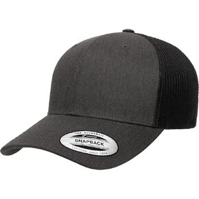 Yupoong Men's YP Classics Retro Trucker Hat, Dark Heather, One Size in Kuwait