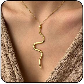 Snake Necklace for Women Snake Jewelry Gothic Serpent Halloween Necklace Punk Goth Snakes Accessories Grunge Halloween Jewelry in Kuwait