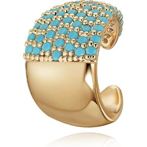 أقراط أذن FETTERO للنساء غير مثقوبة مطلية بالذهب عيار 14 قيراط للأذنين غير المثقوبة بمشبك على حلق الغضروف أقراط وهمية خفيفة الوزن | أعزب in Kuwait