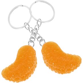 Realistic Orange Slice Keychain 1.5 Inch Fruit Pendant Charm for Keys Bags Wallets Decorative Hanging Ornament in Kuwait