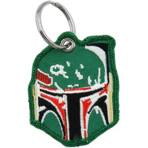 Apex Imports Boba Fett Mandalorian خوذة مفتاح سلسلة 1.75 بوصة × 2 بوصة دراجة نارية ATV سيارة شاحنة سلسلة مفاتيح خضراء in Kuwait