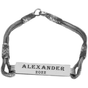 silver viking bracelet for men, personalized mens bracelet, bracelet oxidized, mens silver bracelet in Saudi Arabia