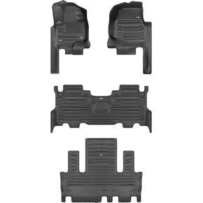 TuxMat - for Ford Expedition 7-Seater 2018-2024 Models - Custom Car Mats - Maximum Coverage, All Weather, Laser Measured - This Full Set Includes 1st, 2nd and 3rd Rows in Kuwait