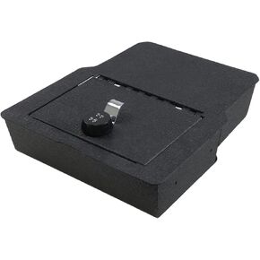 وحدة تحكم مركزية آمنة للمسدس - وحدة تحكم بندقية قبو متوافقة مع دودج رام 1500/2500/3500 2020-2026، صندوق قفل مسند الذراع عالي الأمان مع قفل بصمة الإصبع مع مفتاح in Kuwait