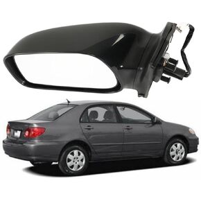 waltyotur Left Rearview Mirror Power Paintable Replacement for TO1320178 Replacement for Corolla 2003-2008 in Kuwait