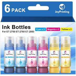 Color Ink Refill Bottles Compatible with ET-2850 ET-3850 ET-4850 ET-2760 ET-3760 ET-4760 ET-3750 ET-4750 ET-3830 ET-2700 ET-3700 ET-15000 (2 x Cyan, 2 x Magenta, 2 x Yellow, 420ml) in Kuwait