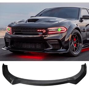 Front Bumper Lip Splitter For 2020-2023 Dodge Charger Widebody 3pcs (Gloss Black) in Kuwait