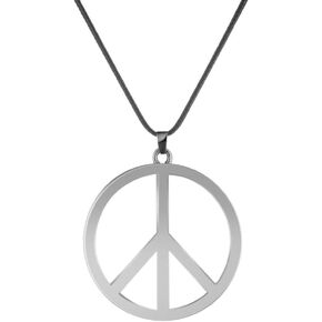 KIFEDSLJ Peace Sign Pendant Necklace Metal 1960s 1970s Hippie Necklace for Women Men Dressing Party Accessories in Kuwait