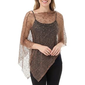 Women Sheer Poncho Shrug Summer Shrug Sweater Poncho Polka Dot Top Lightweight Bolero for Evening Dress in Kuwait