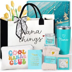 Suhctuptx Grandma Gift Set, Funny Mother's Day Ideas & Nana Basket with Tote Bag in Kuwait