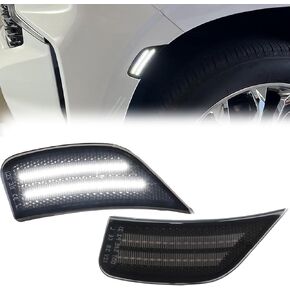 ضوء علامة جانبية LED متوافق مع جي إم سي يوكون XL دينالي تشيفي تاهو سوبربان كاديلاك إسكاليد ESV 2021 2022 2023، علامات جانبية للسائق والراكب الأمامي (عدسة مدخنة، مصابيح LED بيضاء) in Kuwait