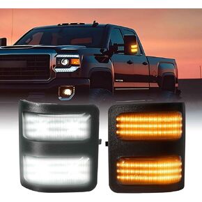 مصابيح LED للمرآة الجانبية - 96LED ثنائي اللون للتشغيل / الانعطاف أضواء الإشارة عدسة مدخنة متوافقة مع 2008-2016 Fo-rd F250 F350 F450 F550 Super Duty in Kuwait