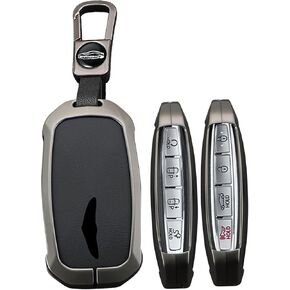 Metal Key Fob Cover Fit for Genesis GV60 GV80 G70 G90 2025 2024 2023 Remote Key Fob Case Holder Key Protector Accessories with Keychain Black in Kuwait
