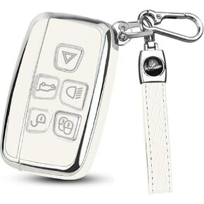 for Range Rover Key Fob Cover with Car Keychain ,Soft TPU Car Key Case Compatible with LR4 Sport Evoque for Jaguar XF XJ XJL F-pace, 5 Buttons for Jaguar Key Cover in Kuwait