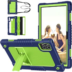 for KADYBE D115 Tablet Case,for MEIZE D115 10.1 inch Case,Shockproof Kids Case with Shoulder Strap for DOMATON D105/kimlok Android 13 14/MEIZE D115/KADYBE D115/Qukenk 10.1 inch (Navy/Green) in Kuwait