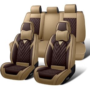 أغطية مقاعد السيارة مجموعة كاملة لسيارة جي إم سي هامر EV 2022-2026، غطاء مقعد السيارة من جلد نابا المقاوم للماء، مجموعات أغطية مقاعد السيارة ذات التغطية الكاملة (5 مقاعد/أسود) in Kuwait