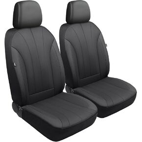 أغطية مقاعد جلدية SOBONITO Nppa، واقيات وسادة مقعد الدلو تناسب عالمي RAV4 CRV Rogue Wrangler Ranger Equinox Santa Fe Palisade Tacoma، متوافقة مع 95% من سيارات الدفع الرباعي سيدان، مضادة للانزلاق قطعتين باللون الرمادي in Kuwait