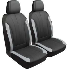 SOBONITO Nppa Leather Seat Covers,Bucket Seat Cushion Protectors Universal fit RAV4 CRV Rogue Wrangler Ranger Equinox Santa Fe Palisade Tacoma,Compatible with 95% Sedan SUV,Anti-Slip 2pcs Gray in Kuwait