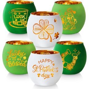 SHMILMH Diwali Candle Holders 6 PCS Happy Diwali Decorations for Home, Colorful Glass Tealight Candle Holder for Diwali Party, Table Centerpiece Décor in Saudi Arabia