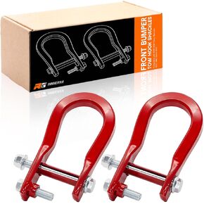 Front Bumper Tow Hook Shackles Red Compatible with Chevy Silverado 1500,GMC Sierra 1500 2007-2018, Replaces #84192871 in Kuwait